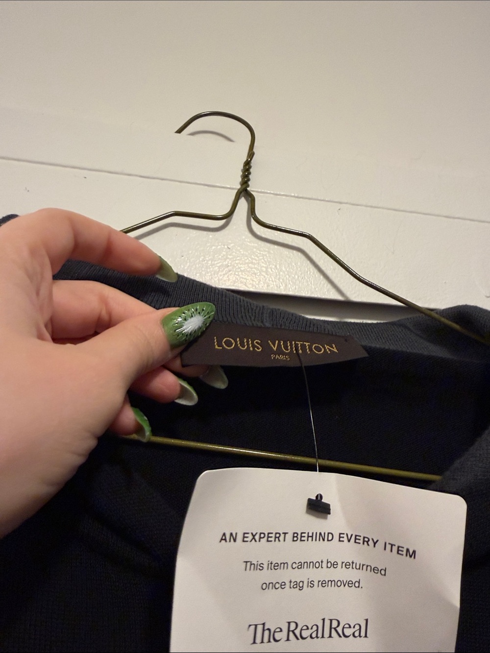 Men’s LV subtle logo knit hoodie - Picture 2 of 6